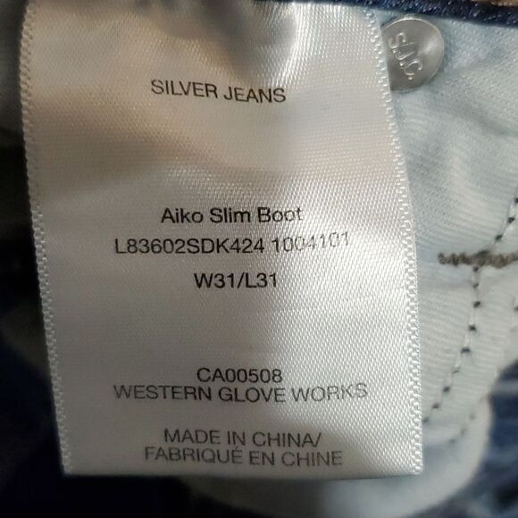 SILVER Aiko dark wash 31x31 slim boot cut jeans - Picture 7 of 8